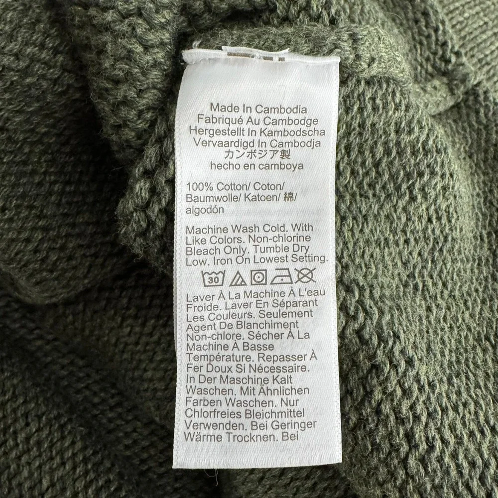 J. Crew 1988 Rollneck‎ Sweater Mens XL Green Cotton Solid NWT FS-1520